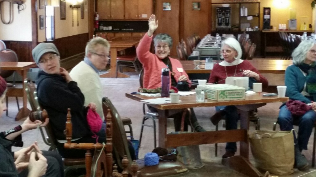 knitters at The Inn at East Hill Farm