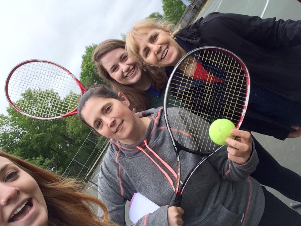 tennis selfie at East Hill Farm