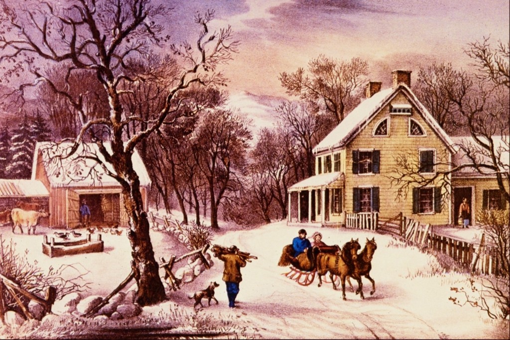 American Homestead Winter Currier and Ives
