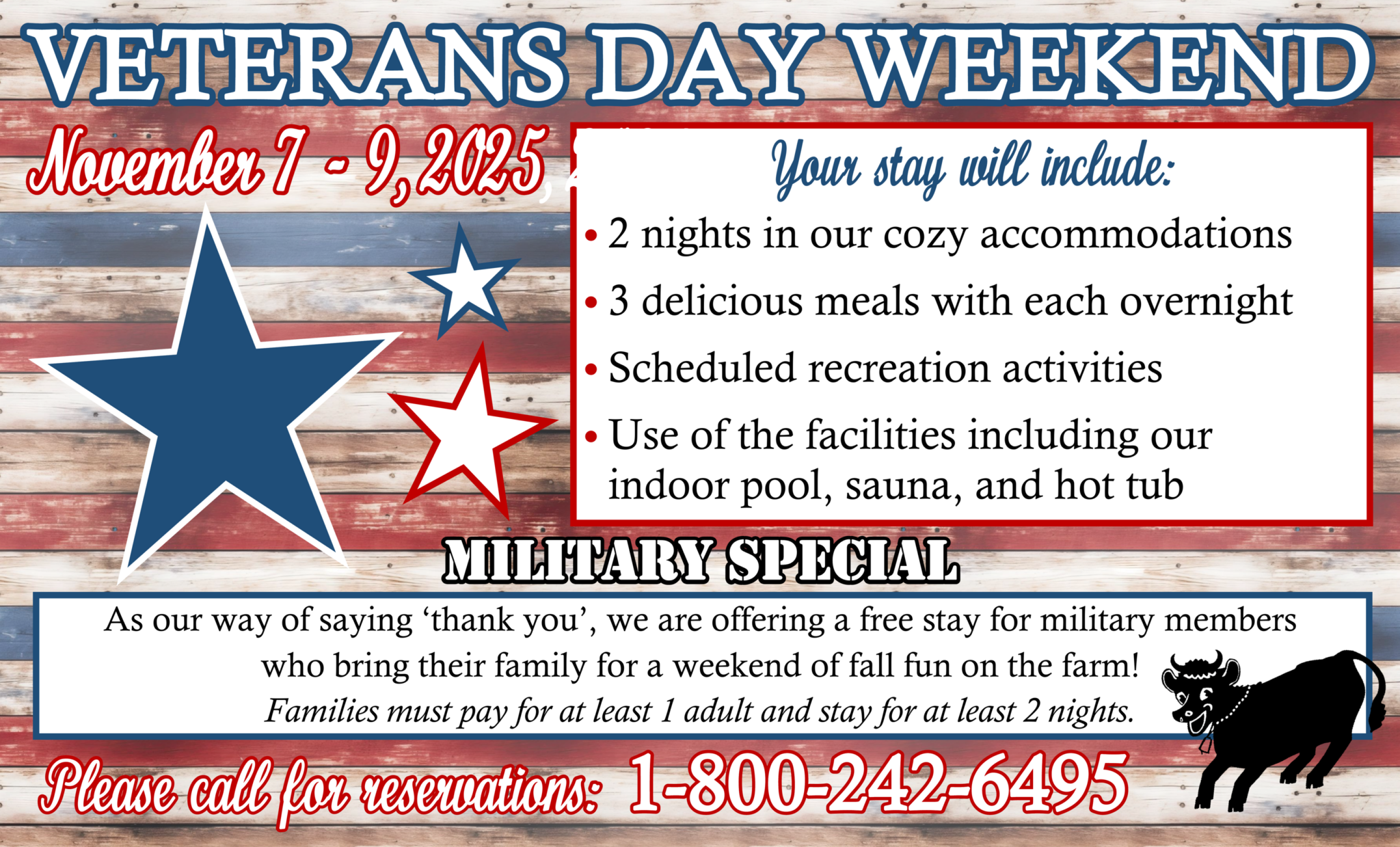 Veterans Day & Military Special 2025 small The Inn at East Hill Farm