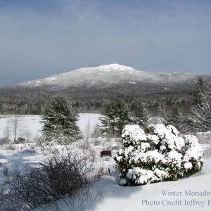 mt monadnock covered in snow from east hill farm