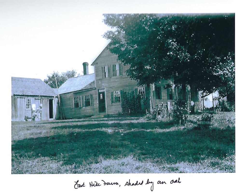 east hill farm house in the early days